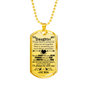 Daughter Dog Tag - Necklace pendant - Personalized Birthday Gifts From Dad