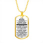 Meaningful Quote to My Wife Never Forget That I Love You Dog Tag Necklace Birthday Anniversary Graduation Gift Wife Necklace 30 inch Chain Luxury Necklace (Silver) Stainless Steel