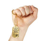 18k Gold Plated Dog Tag For Son - Father and Son Viking Necklace Pendant - Customized Gifts Ideas For Child From Dad On Birthday, Xmas..