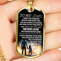 to My Daughter Dog Tag Custom Love Dad - Never Lose Necklace Pendant Chains - Father Daughter Gifts for Christmas Birthday Gag Gift Jewelry Silver/Gold