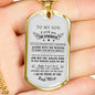 To My Son Pendant Necklace from Mother- I Love You Son Dog Tag Chain 30 inch, I am so proud of you - Birthday Gifts for Kids