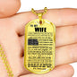 My Love Necklace - To My Wife Dog Tag Jewelry - LIMITED VERSION - Love You For All That You Are- Happy Birthday Gifts For Women Silver/18 K plated Stainless Steel