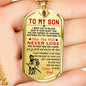 Best Gift Samurai Bushido To My Son Dog Tag Chain Unique Gifts For Boys From Dad
