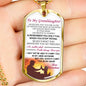 To My Granddaughter Necklace Pendant - Inspirational Quote Sayings For Her - Personalized Birthday Gifts Ideas For Kids From Grandma On Anniversary, Xmas..