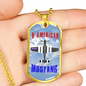 US Independence Day Dog Tag - AMERICAN MUSTANG - Necklace Jewelry.for 4th July
