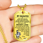 Bushido Pendant -Inspirational Dog Tag For Daughter Best Birthday Gifts For Girl