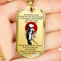 To My Brother Samurai Dog Tag Necklace Perfect Gift For Big Brothers