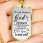 To My Husband/Boyfriend Dog Tag Chain - Inspirational Valentines Gifts Love Wife White/silver on the back side