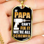Screwed Father Son Dog Tags Chain N