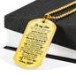 to My Son Dog Tag Custom Love Mom - I Will Always Love You Necklace Pendant Chains - Mother Son Gifts for Christmas Birthday Gag Gift Jewelry Silver/Gold