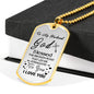To My Husband/Boyfriend Dog Tag Chain - Inspirational Valentines Gifts Love Wife White/silver on the back side