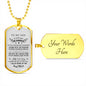 To My Son Pendant Necklace from Mother- I Love You Son Dog Tag Chain 30 inch, I am so proud of you - Birthday Gifts for Kids