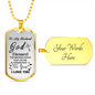 To My Husband/Boyfriend Dog Tag Chain - Inspirational Valentines Gifts Love Wife White/silver on the back side