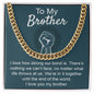 VIRAGIL Gifts Best Brother Gift Idea, To My Brother Gifts, Gift for Brother, Present for Brother Stainless Steel Silver Standard Box B0BLSRZK4L Cubanforbrother11082022_9