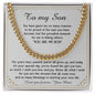 Cuban Link Chain Necklace for Son, Wedding Gift for Son from Mom, Son Sentimental Wedding Present, Son Get Married Gift Luxu
