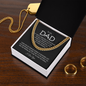 Gifts for Father - you are my Hero, me role model - To My Dad Cuban Chain Necklace, Gift for Him - To the World You are ONE, But to Me you are the World - Dad Birthday, Father's Day Gift