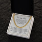 Cuban Link Chain Necklace for Son, Wedding Gift for Son from Mom, Son Sentimental Wedding Present, Son Get Married Gift Luxu