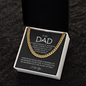 Gifts for Father - you are my Hero, me role model - To My Dad Cuban Chain Necklace, Gift for Him - To the World You are ONE, But to Me you are the World - Dad Birthday, Father's Day Gift