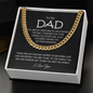Gifts for Father - you are my Hero, me role model - To My Dad Cuban Chain Necklace, Gift for Him - To the World You are ONE, But to Me you are the World - Dad Birthday, Father's Day Gift