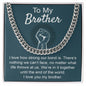 VIRAGIL Gifts Best Brother Gift Idea, To My Brother Gifts, Gift for Brother, Present for Brother Stainless Steel Silver Standard Box B0BLSRZK4L Cubanforbrother11082022_9