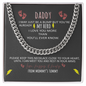 Fathers Day Gifts for Mens Cuban Link Chain Necklace for Dad for Boyfriend Sliver Gold Stainless Steel on Birthday, Father's Day fix
