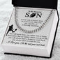ASIN: B0BK4L69WP SKU: NecklaceforSON-Mom_4Standard+Silver Football Gift For Son, Cuban Link Chain Gift