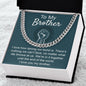 VIRAGIL Gifts Best Brother Gift Idea, To My Brother Gifts, Gift for Brother, Present for Brother Stainless Steel Silver Standard Box B0BLSRZK4L Cubanforbrother11082022_9