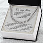 Cuban Link Chain Necklace for Son, Wedding Gift for Son from Mom, Son Sentimental Wedding Present, Son Get Married Gift Luxu