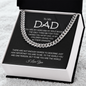 Gifts for Father - you are my Hero, me role model - To My Dad Cuban Chain Necklace, Gift for Him - To the World You are ONE, But to Me you are the World - Dad Birthday, Father's Day Gift