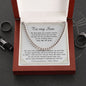 Cuban Link Chain Necklace for Son, Wedding Gift for Son from Mom, Son Sentimental Wedding Present, Son Get Married Gift Luxu