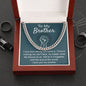 VIRAGIL Gifts Best Brother Gift Idea, To My Brother Gifts, Gift for Brother, Present for Brother Stainless Steel Silver Standard Box B0BLSRZK4L Cubanforbrother11082022_9