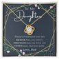 Infinity Hearts Necklace, Always Remember You Are Loved, Birthday Gift For Daughter, To My Daughter Necklace, Present From Dad Gold Luxury necklace