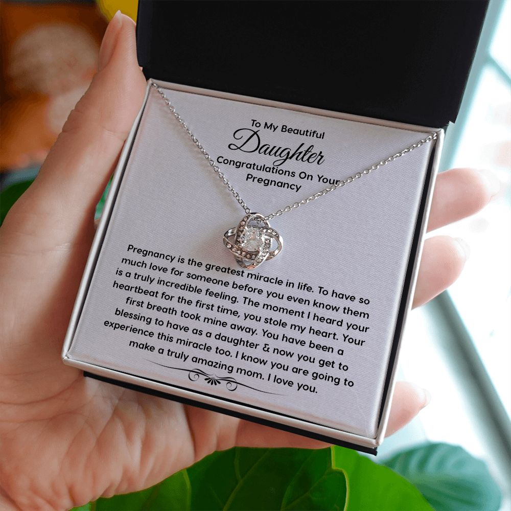 ThisisSuperrrrrFranky15092022_6 Daughter Pregnancy Gift - Sterling Silver Love Heart, Gift For Pregnant