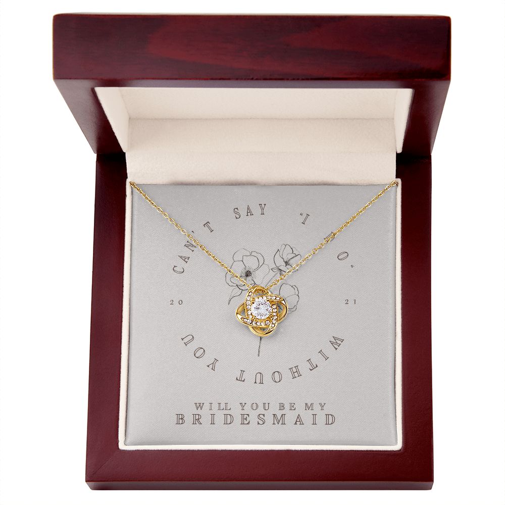 Meaningfull Bridesmaid Necklace Gift Jewelry Gifts Pendant Bridal Initial Shower Her Wedding Love Knot White Gold Stainless Steel Necklace Valentine S include Standard Box Wedding Day, Gift For Daught ASIN: B08XW7Q82G SKU: KKlaiknornecklace2-3_23