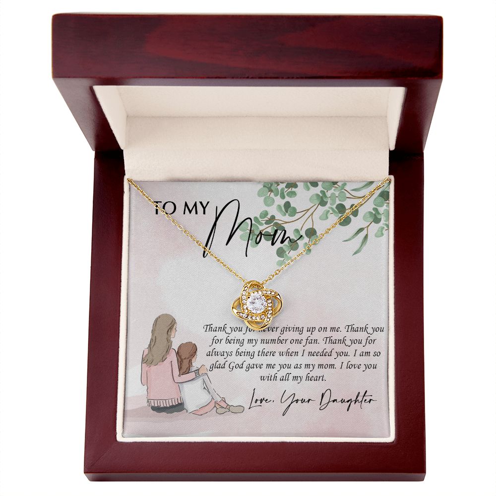 Mom Necklace, To My Mom Necklace – Thank You Mom Gift From Daughter, Necklace Gift Box, Small Jewelry Gift Box, Card Box, Birthday Gift Necklace, Mothers Day Gifts (Luxury Box)