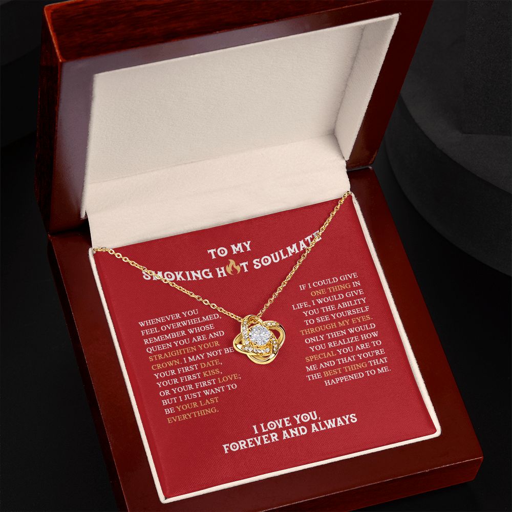 NECKLACE-SOULMATE-DUCVIN250122-04 Gifts To Keep to My Smokin' Hot Soulmate, Necklace with Meaningful Message Card, Luxury Jewelry for Her, Gift Idea On Valentines Day, Anniversary, Birthday, Wedding, Version 3