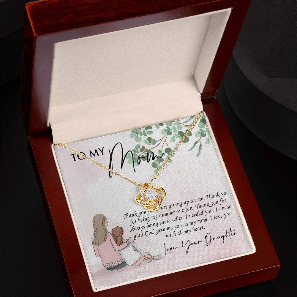Mom Necklace, To My Mom Necklace – Thank You Mom Gift From Daughter, Necklace Gift Box, Small Jewelry Gift Box, Card Box, Birthday Gift Necklace, Mothers Day Gifts (Luxury Box)