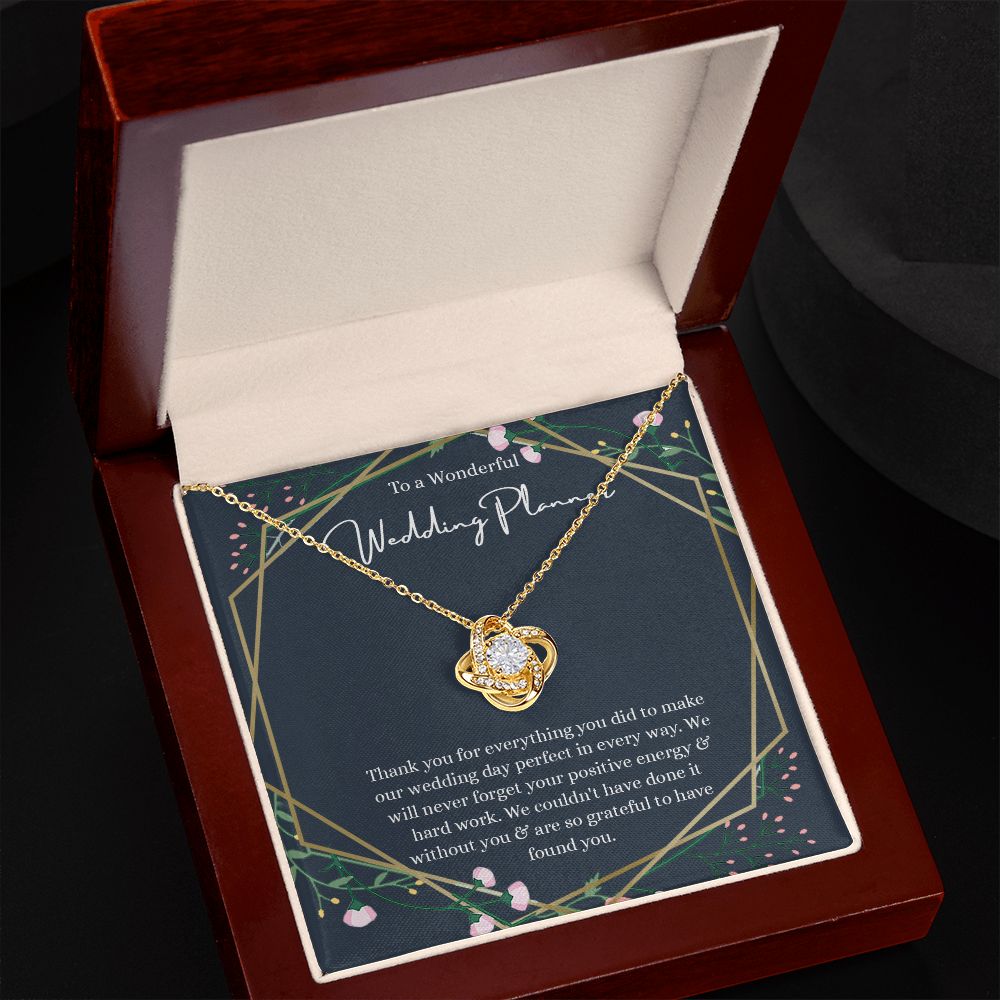 Love Knot, Wedding Planner Gift, Necklace For Wedding Planner, Wedding Coordinator Gift, Event Planner Gift, Thank You Gift, Gift From, Anniversary Gift, Jewelry Necklace, Necklace With Message Card &