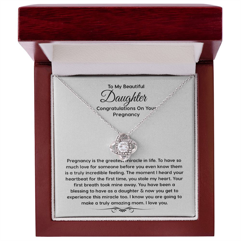 ThisisSuperrrrrFranky15092022_6 Daughter Pregnancy Gift - Sterling Silver Love Heart, Gift For Pregnant