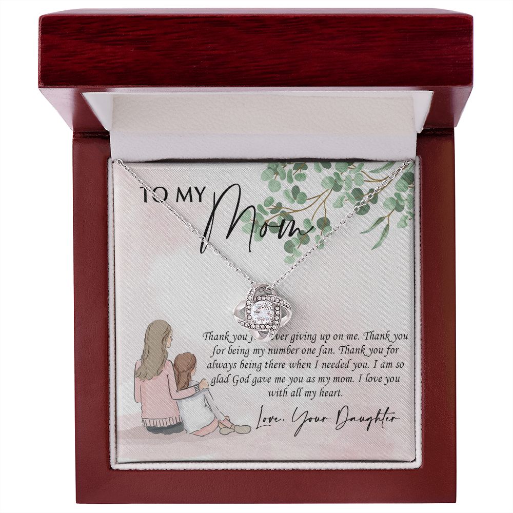Mom Necklace, To My Mom Necklace – Thank You Mom Gift From Daughter, Necklace Gift Box, Small Jewelry Gift Box, Card Box, Birthday Gift Necklace, Mothers Day Gifts (Luxury Box)