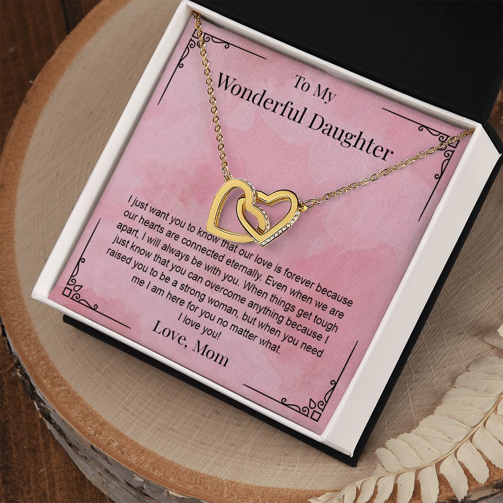 Heart Necklace For Daughter, Gift From Mom To Daughter, Interlocking Hearts Pendant Necklace With Message Card, To My Wonderful Daughter on Christmas - Birthday gifts ASIN B0BFYXQGSW SKU Bestgiftfordaughter20-08-2022_7