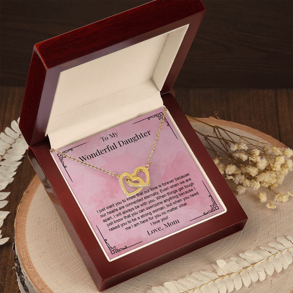 Heart Necklace For Daughter, Gift From Mom To Daughter, Interlocking Hearts Pendant Necklace With Message Card, To My Wonderful Daughter on Christmas - Birthday gifts ASIN B0BFYXQGSW SKU Bestgiftfordaughter20-08-2022_7