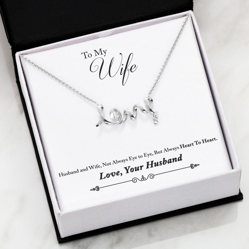 Scripted Love Necklace 05-Husband-2-Wife-Heart