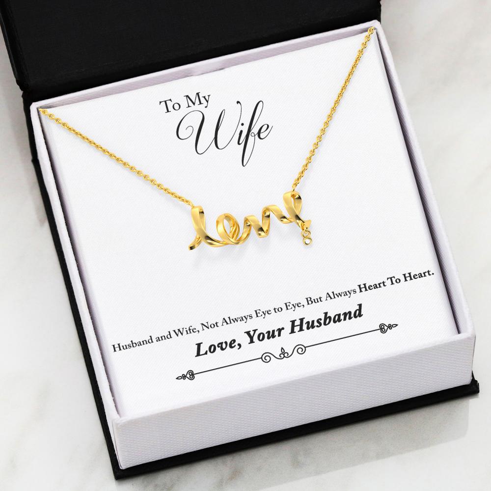 Scripted Love Necklace 05-Husband-2-Wife-Heart