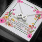 Quote Best Friends Forever Thank You for Being My Unbiological Sister Infinity Heart Pendant Necklace Wedding Day, Gift for Daughter Gifts Birthday, on Christmas Luxury Necklace