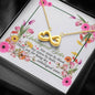 Quote Best Friends Forever Thank You for Being My Unbiological Sister Infinity Heart Pendant Necklace Wedding Day, Gift for Daughter Gifts Birthday, on Christmas Luxury Necklace