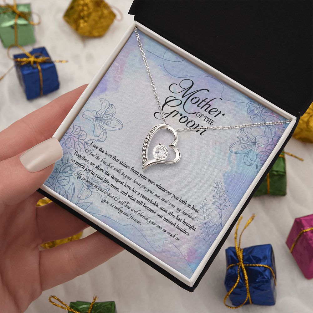 Meaningfull Mother Of The Groom I Promise To You Is That I Will Love Your Son As Much As You Do Forever Love Necklace Wedding Day, Gift For Daughter Gifts Christmas, on Birthday Silver Luxury necklace ASIN: B08VS6ZDWN SKU: Necklacexinvaicadai28-1_1373