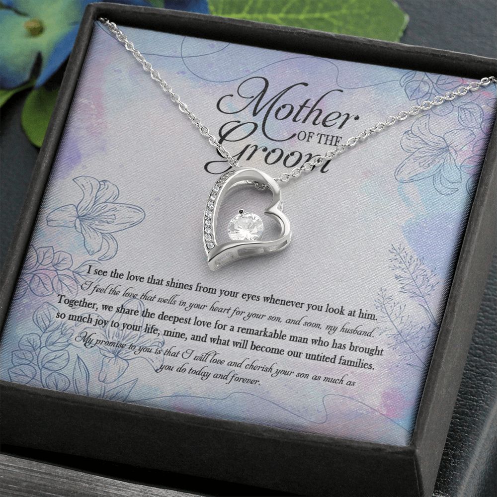 Meaningfull Mother Of The Groom I Promise To You Is That I Will Love Your Son As Much As You Do Forever Love Necklace Wedding Day, Gift For Daughter Gifts Christmas, on Birthday Silver Luxury necklace ASIN: B08VS6ZDWN SKU: Necklacexinvaicadai28-1_1373