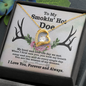 Gifts to My Smokin' Hot Doe Dream to My Future Wife My Fiance My Girlfriend Deer Forever Love Pendant Necklace Wedding Day, Gift for Daughter Gifts Christmas, on Birthday Gold Luxury Necklace ASIN: B08VS9Z421