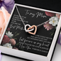 Special gifts for Mom Necklace for Mothers Day Gift Love Double Heart Connected Chain Light Luxury Mother Daughter Necklace Gifts Mother Daughter Couple Love Heart Empty Connection Necklaces Linked Interlocking on Mother's Day